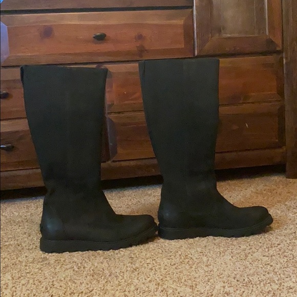 🆕 SOREL black leather tall waterproof boots- 8.5 - Picture 3 of 6